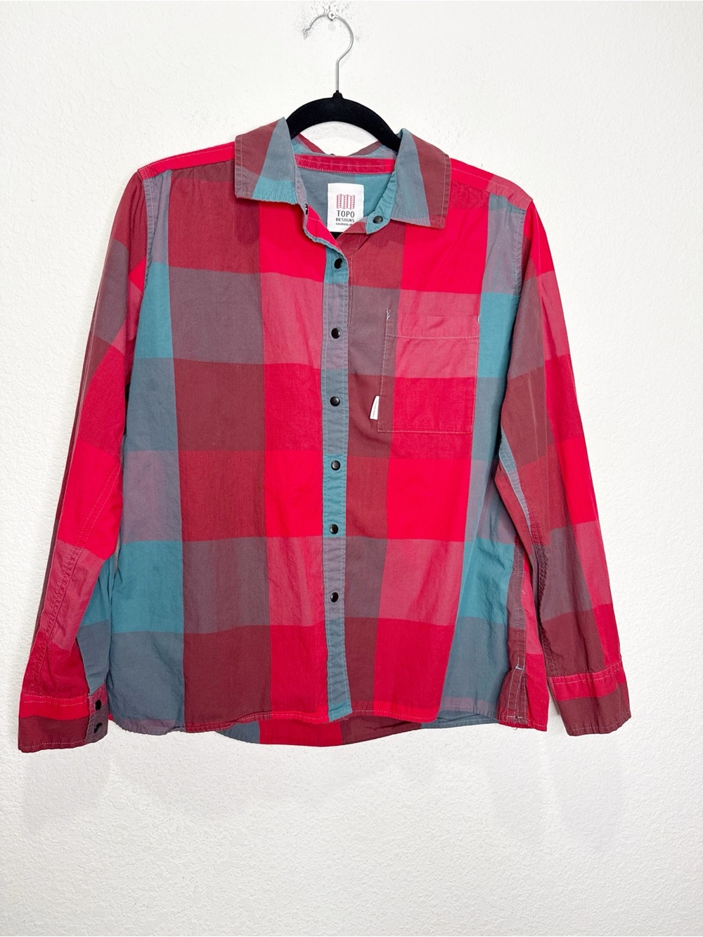Topo Designs Check Plaid Button Up Shirt Organic Cotton Sustainable